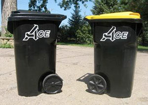 Ace Garbage trash and recycling containers