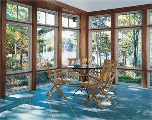 Sunroom with Pella windows